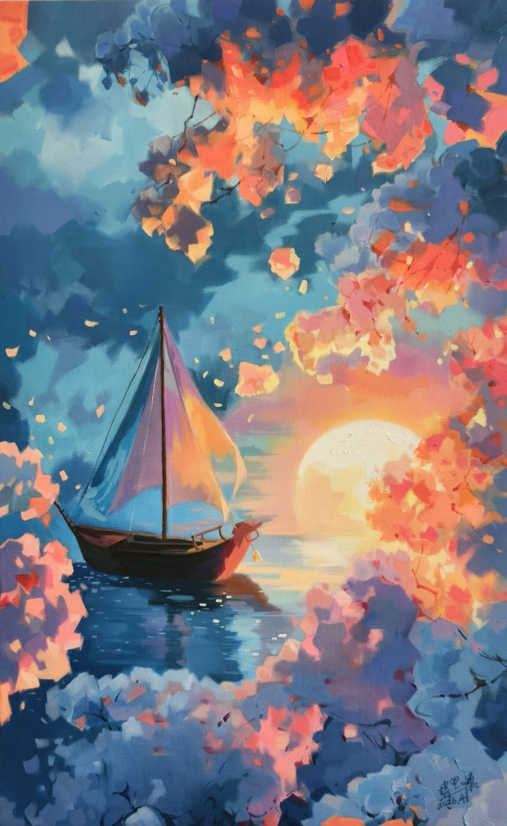 《《帆影芳菲》》，赵思栋作品