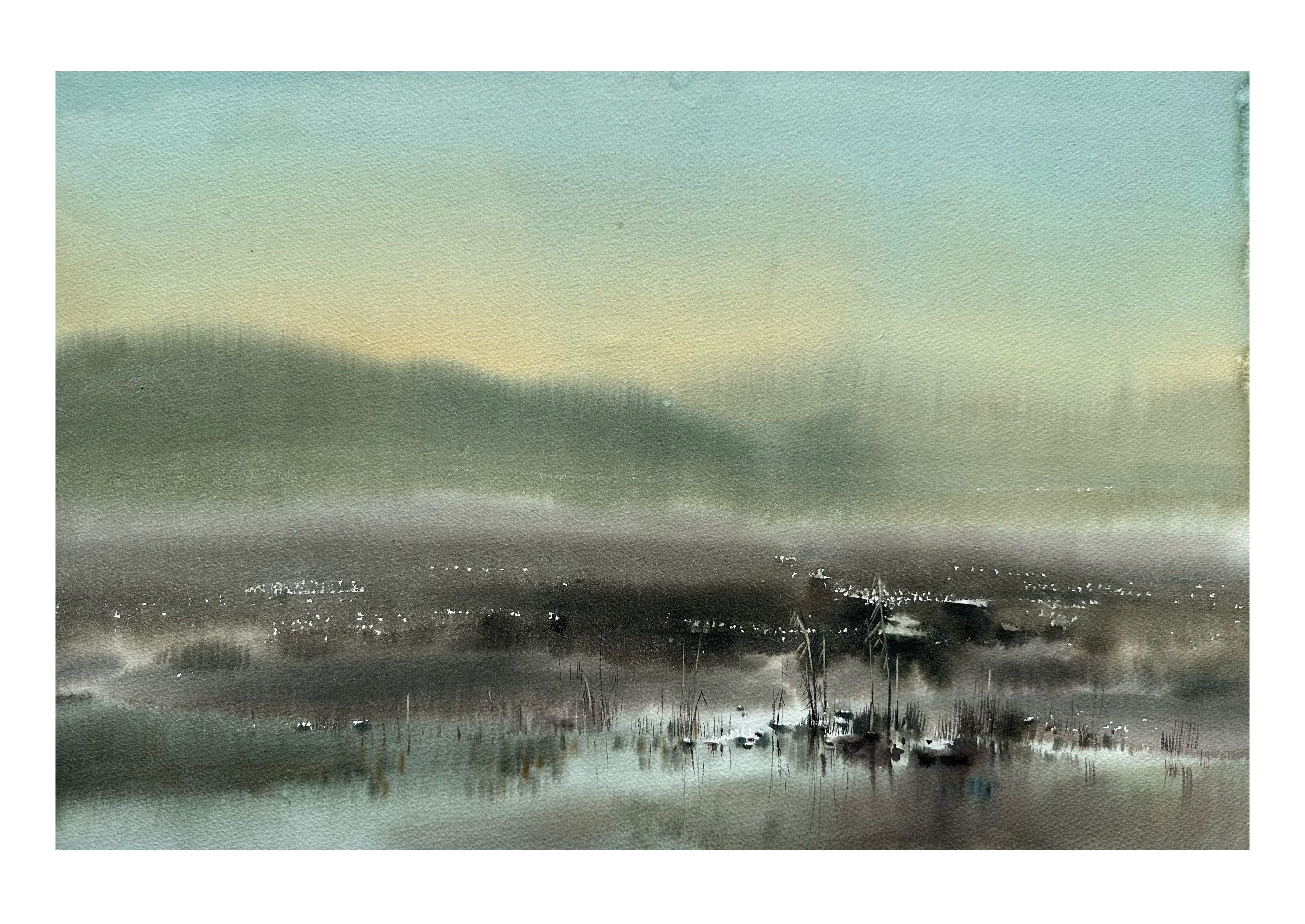《《晨雾湿地》》，李红作品