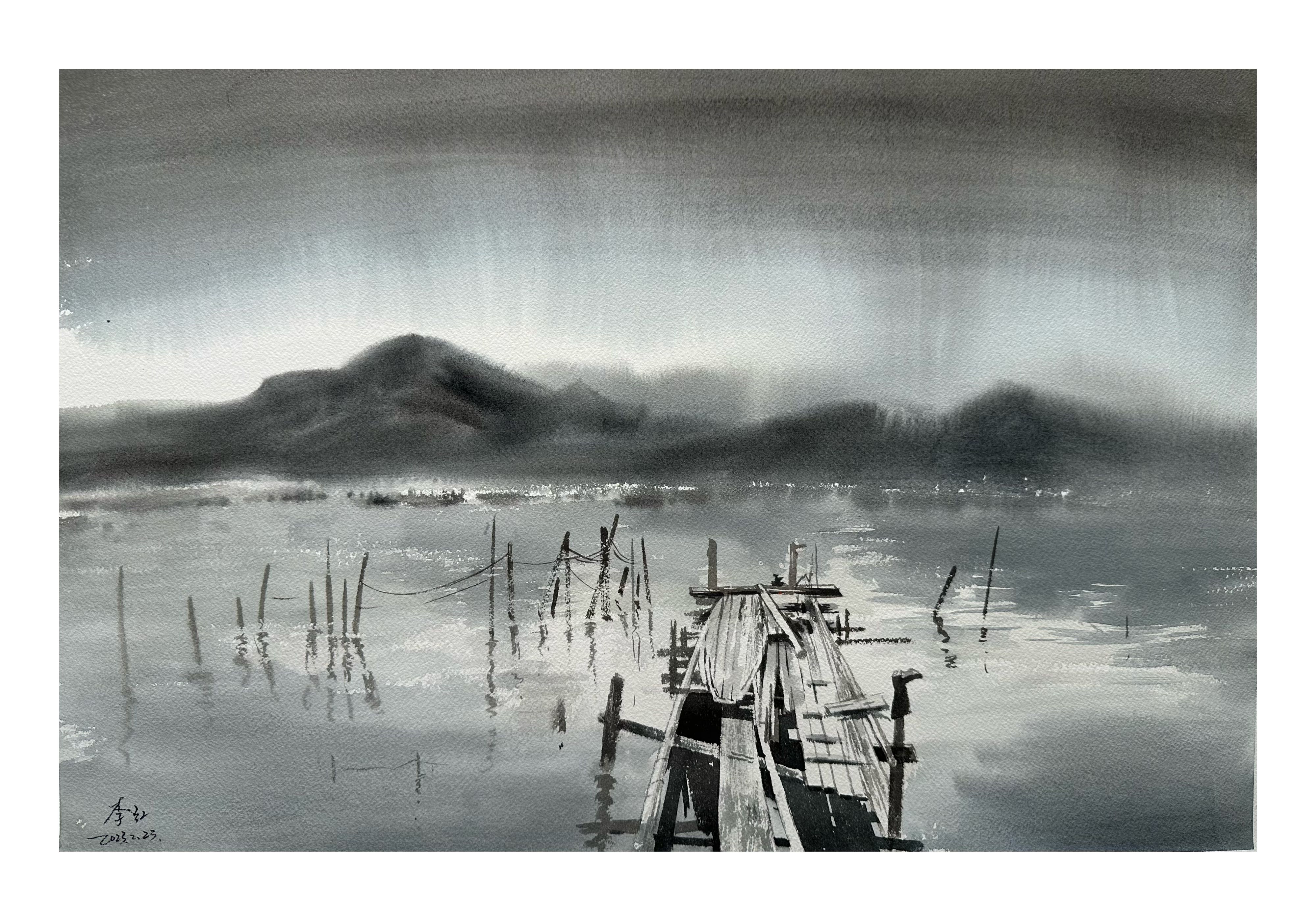 《《烟雨渡口》》，李红作品