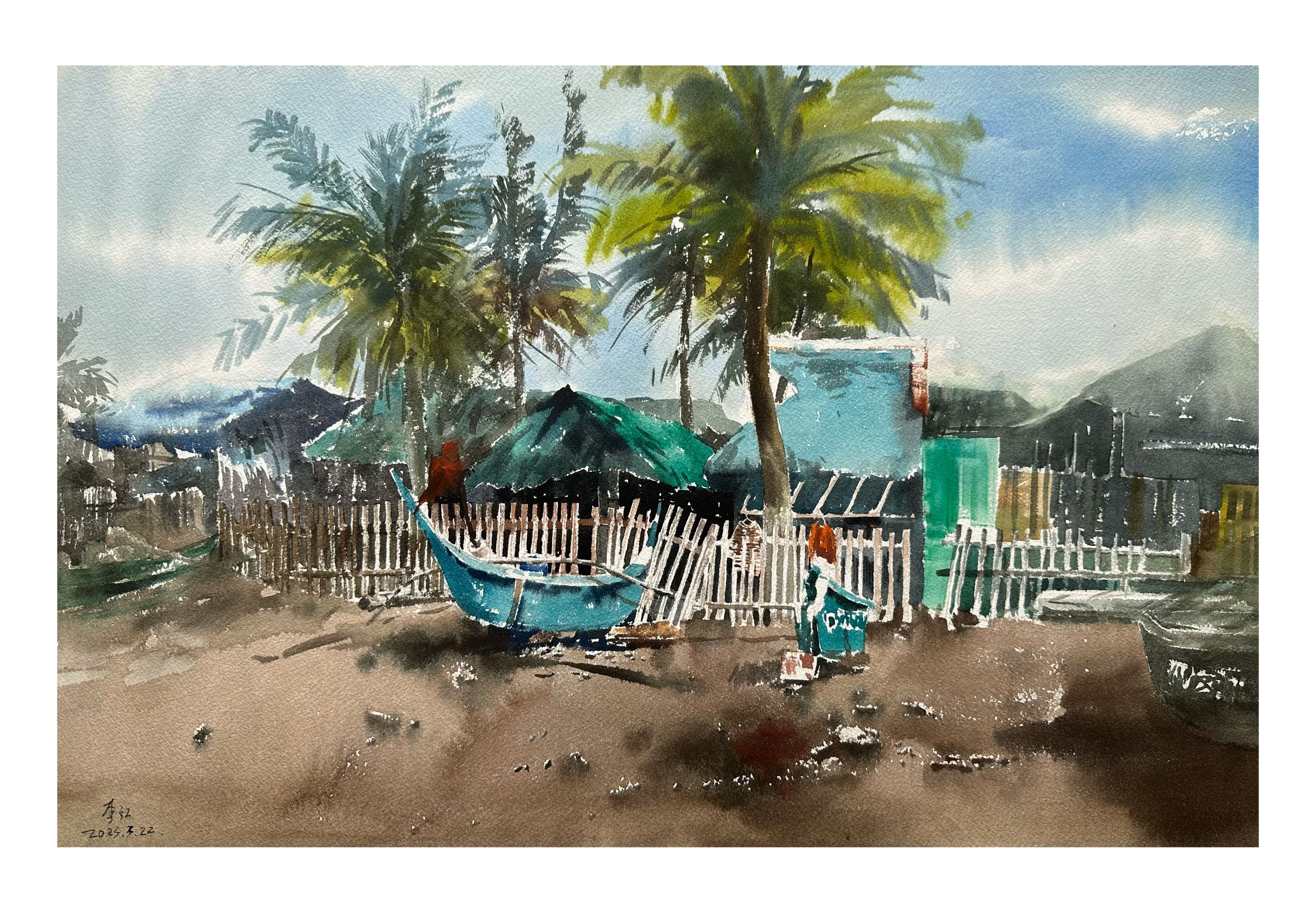 《《椰风海岸》》，李红作品
