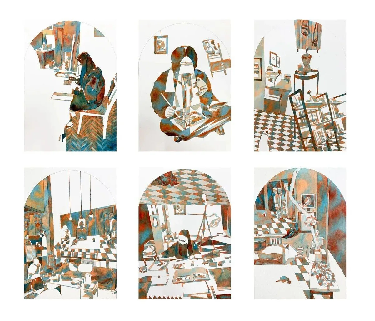 《我和我们系列组画》，许航作品