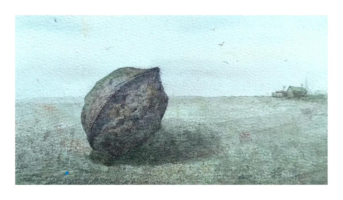 《核桃》，林富一作品