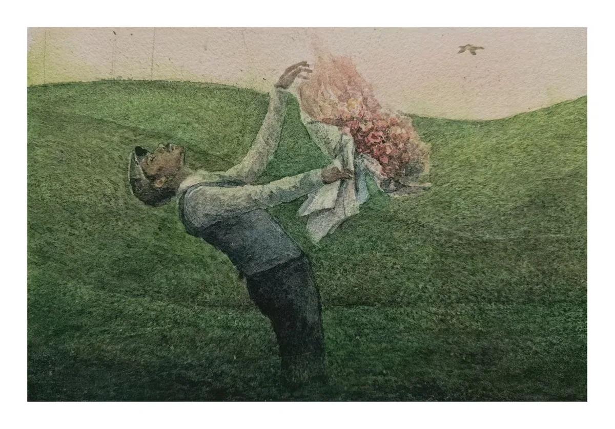 《向旷野敬献一束热忱》，林富一作品
