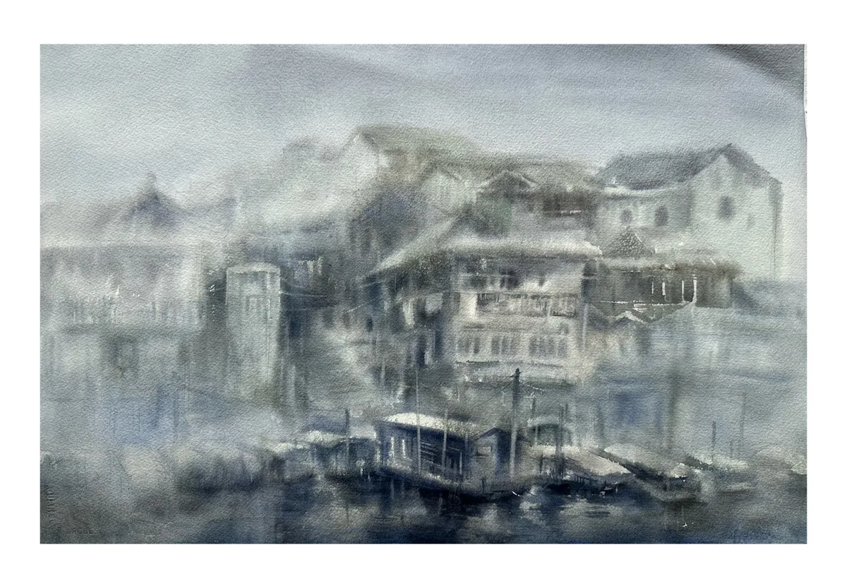 《雾锁江城》，李红作品